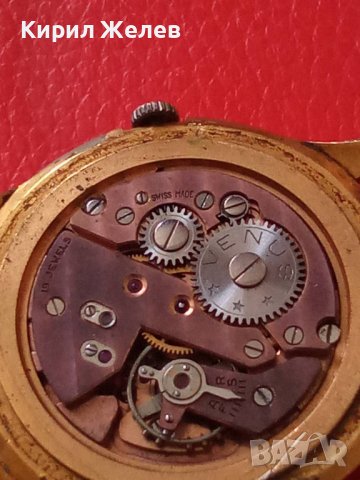 VENUS 19 RUBIS - ANTIMAGNETIC SWISS MADE Стар ПОЗЛАТЕН РЯДЪК Мех. МАРКОВ ВИНТИДЖ ЧАСОВНИК 29114, снимка 7 - Антикварни и старинни предмети - 37322833