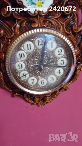 ретро стенен часовник барок, снимка 2 - Антикварни и старинни предмети - 51293917