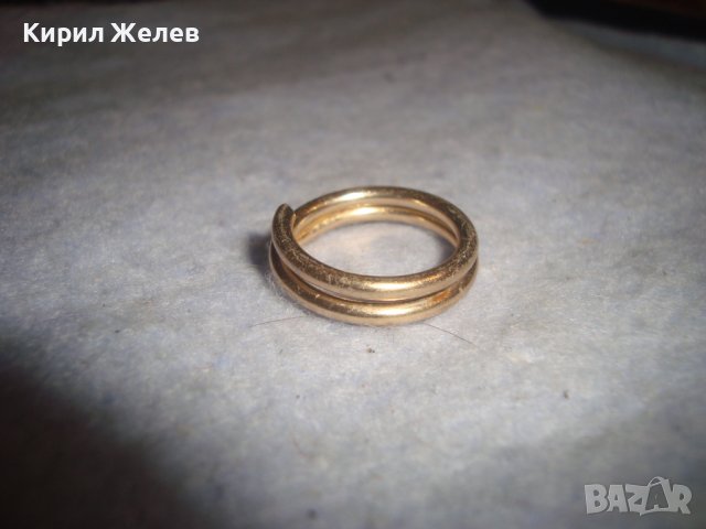 СТАР РУСКИ ЗЛАТИСТ РЪЧНО ИЗРАБОТЕН РЕТРО ПРЪСТЕН 27779, снимка 3 - Антикварни и старинни предмети - 37510164