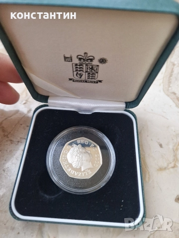 сребърна монета 50 пенса 2000г, снимка 4 - Нумизматика и бонистика - 52888244