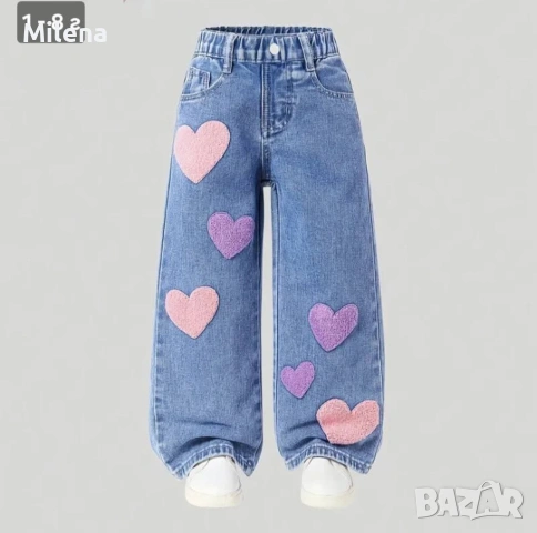 Детски дънки със сърца