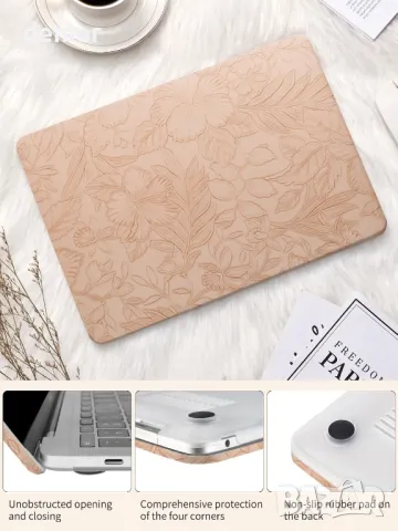 Калъф Ksriylm за MacBook Air 13-инчов, A1932 A2179 M1 A2337, розов, снимка 4 - Калъфи, кейсове - 48419131