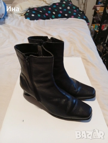 Черни ботушки ARRIVALS ном.40/40.5 естествена кожа, снимка 5 - Дамски ботуши - 53370763