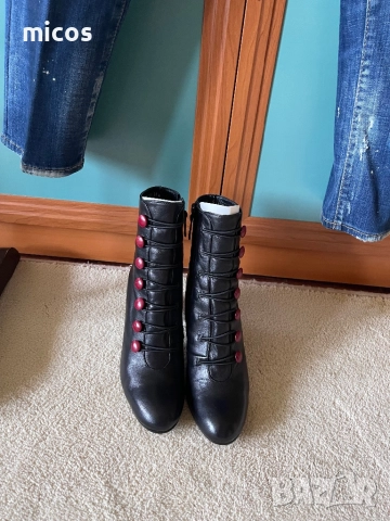 Alberto Zaga,естествена кожа отвън и отвътре изцяло,италиански 100%оригинал боти, снимка 5 - Дамски боти - 52722905