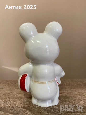 Порцеланова статуетка „Олимпийското мече“ – Коростен, винтидж, снимка 2 - Антикварни и старинни предмети - 53237904