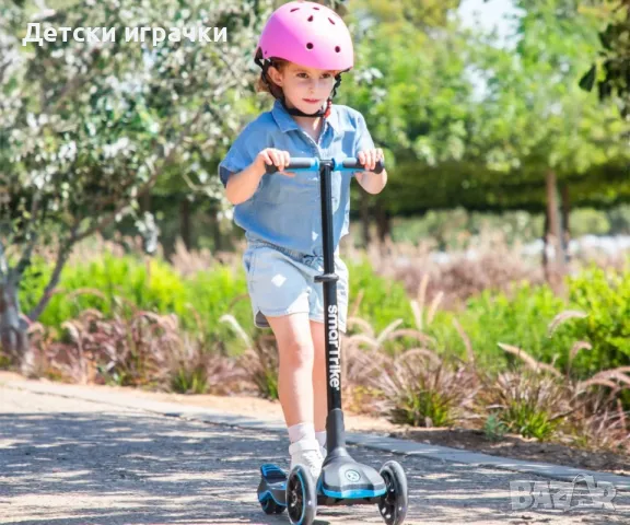 Тротинетка Scooter smarTrike Xtend разтегаема и сгъваема, розов/ син/ зелен/ оранжев