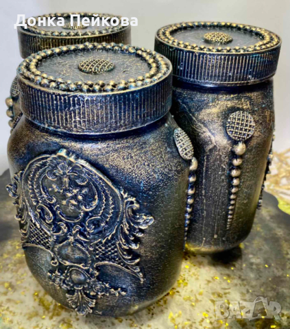 Буркани за съхранение на домашни подправки - ръчна изработка, снимка 1