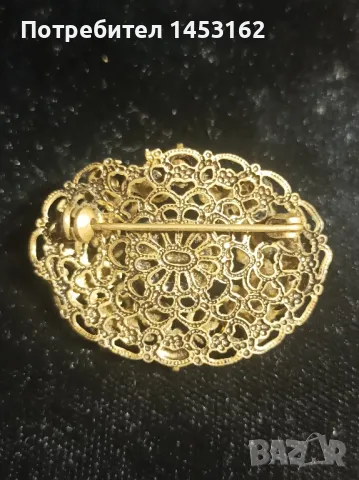 Старинна чешка брошка , снимка 2 - Колиета, медальони, синджири - 49331053
