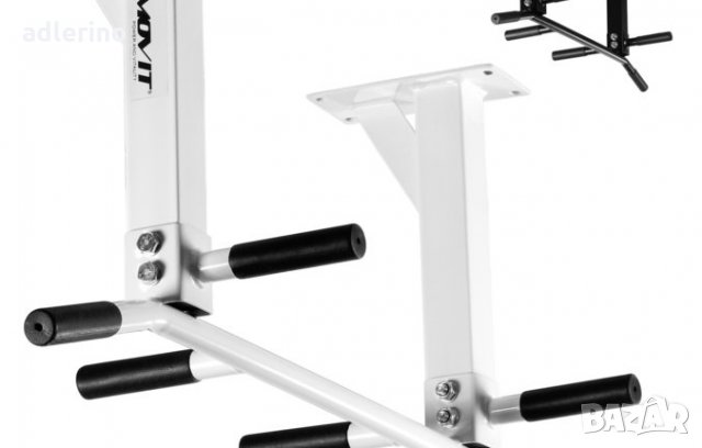 Професионален фитнес лост за набиране, за таван, 350 кг, бял