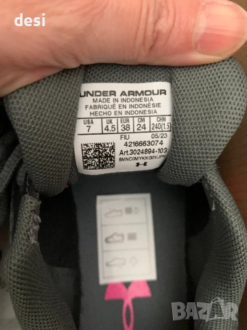 Нови маратонки  Under Armor, снимка 4 - Маратонки - 54049538