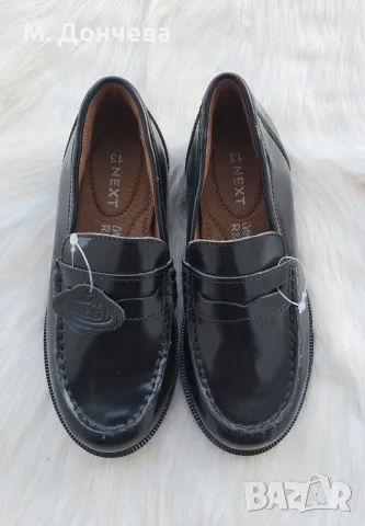 Детски официални обувки Next Black Leather Loafers №31 - НОВИ, снимка 10 - Детски обувки - 55958717