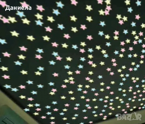 Светещи фигурки за стена – звезди и луни в цветен микс, снимка 6 - Декорация за дома - 52017157