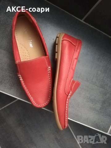 Мокасини, естествена кожа N:38, снимка 2 - Дамски ежедневни обувки - 30055815
