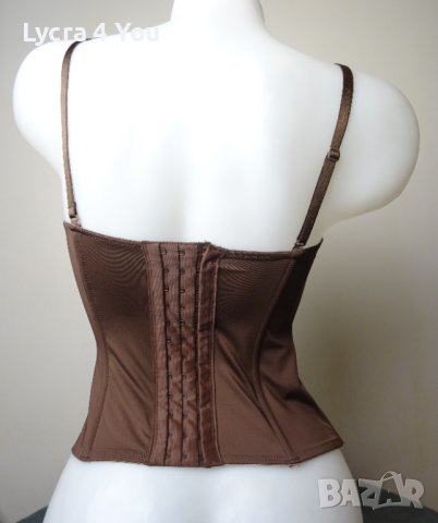 75В лъскав кафяв сатенен корсет , снимка 10 - Корсети, бюстиета, топове - 42488683
