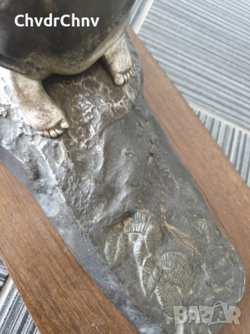 52см-6кг фигура на H.Fady/статуетка La Chasse Interrrompue/стара френска бронзова скулптура, снимка 11 - Антикварни и старинни предмети - 51455330