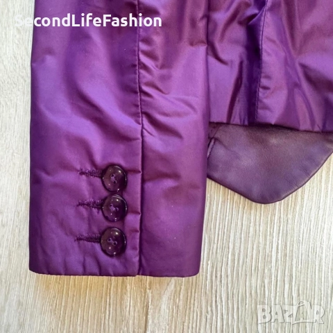 Дамско сако R.Rodhschild, елегантно, от кожа и полиестер, размер 38, UK 12, лилаво, снимка 8 - Сака - 52262234
