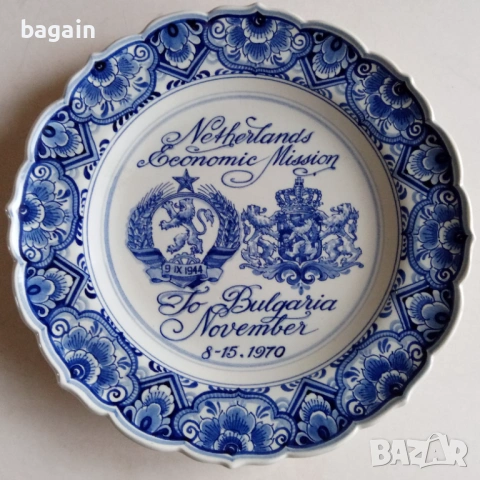 Уникална чиния. Делфтски порцелан., снимка 2 - Чинии - 53137988
