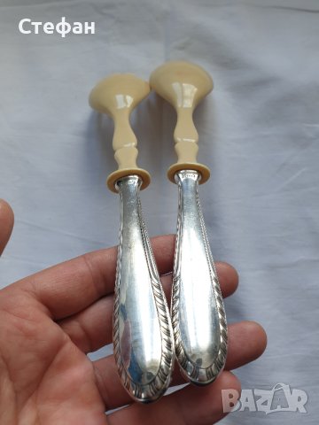 Сребърни прибори за сервиране, снимка 6 - Антикварни и старинни предмети - 40647206