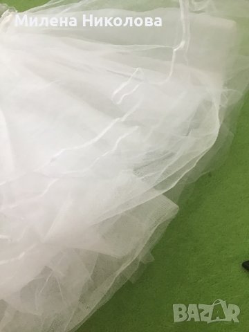 Бяла официална рокля 1-2 г, снимка 4 - Бебешки рокли - 37310169