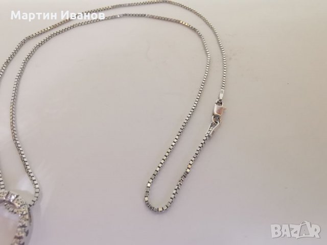 Златно колие със сърце -бяло злато , снимка 10 - Колиета, медальони, синджири - 13092630