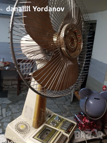 Ретро вентилатор National F-401C с КАСЕТОФОН – Колекционерски! , снимка 5 - Антикварни и старинни предмети - 53058178