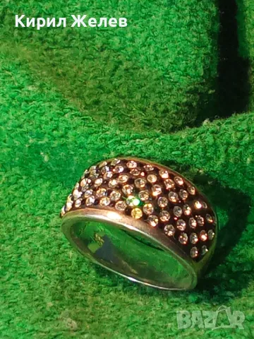 ШАРМАНТЕН СКЪПОЦЕНЕН СРЕБЪРЕН ПРЪСТЕН РОДИРАНО СРЕБРО 925 с МНОГО ЮВЕЛИРНО ФАСЕТИРАНИ ЦИРКОНИ 39232, снимка 12 - Пръстени - 49866088