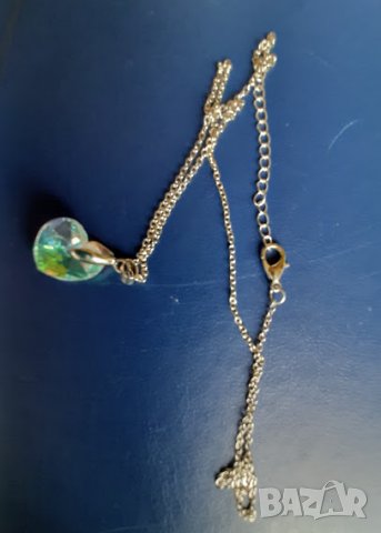 Колие от неръждаема стомана и сваровски кристал, сърце, снимка 4 - Колиета, медальони, синджири - 31620144