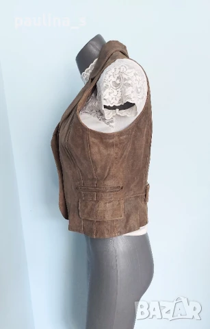 Три различни броя / Марков елек от естествена кожа, един рокерски , снимка 11 - Елеци - 51314004