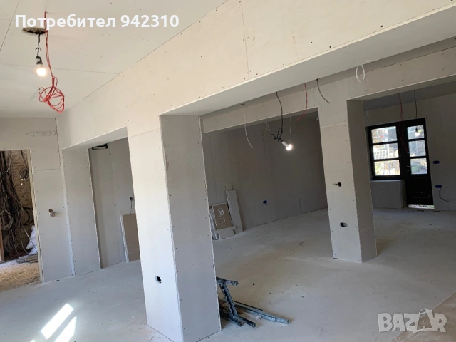 Сухо строителство,монтаж на гипсокартон,шпакловка и машинно боядисване, снимка 15 - Монтажи - 53270084