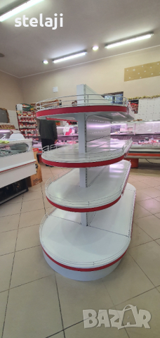 Заоблени рафтове за островен стелаж - гондола., снимка 2 - Стелажи и щандове - 44599889