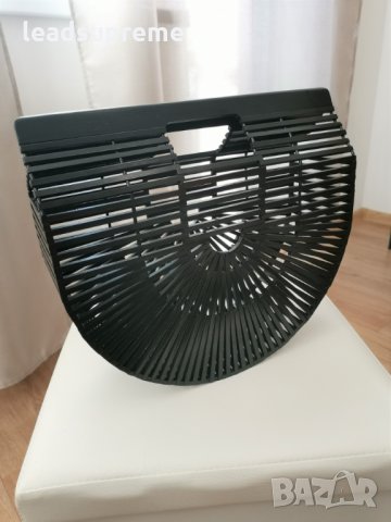 Черна Бамбукова Чанта - Налична - Black Bamboo Bag, снимка 5 - Чанти - 31624646