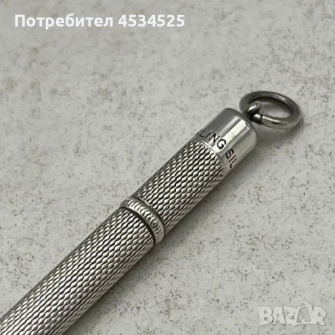 Античен механичен молив от масивно сребро – Sterling Silver | Art Deco, 1930-те , снимка 5 - Други ценни предмети - 54170738