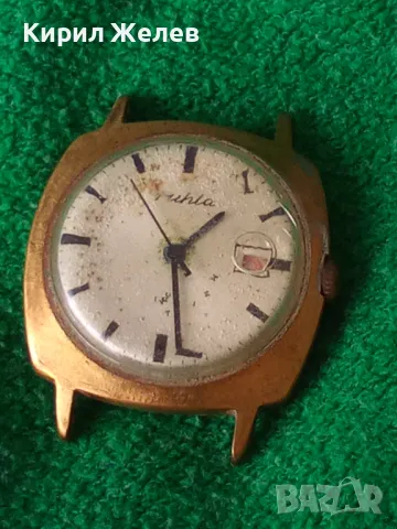 Стар мъжки часовник Ruhla ANTI-MAGNETIC с позлатена рамка за КОЛЕКЦИЯ 28401, снимка 12 - Други ценни предмети - 43894825