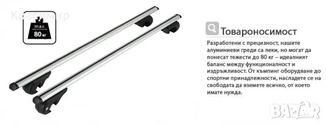 Универсални напречни греди 135 см за отворен рейлинг [нови], снимка 5 - Аксесоари и консумативи - 52104019