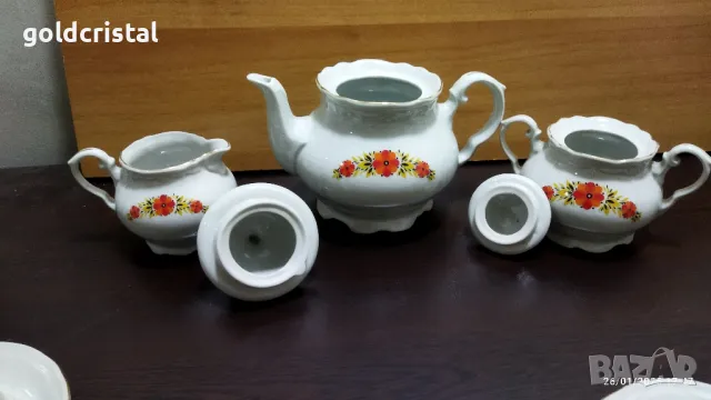 стар български порцелан чаши за чай кафе чайник заханица латиера , снимка 18 - Антикварни и старинни предмети - 48854961