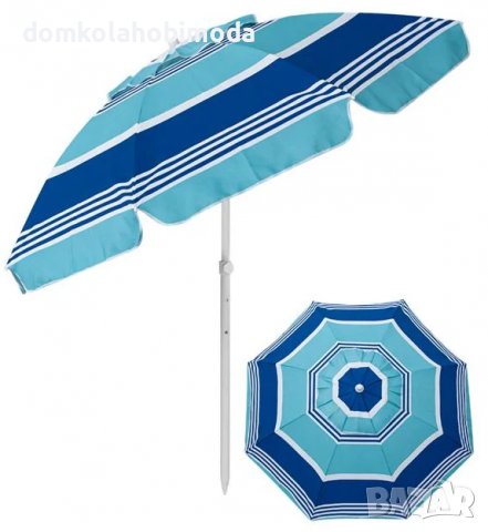 Ветроустойчив чадър с възможност за накланяне. 2,2м диаметър,Тръба 28/32мм, снимка 1 - Градински мебели, декорация  - 37198031