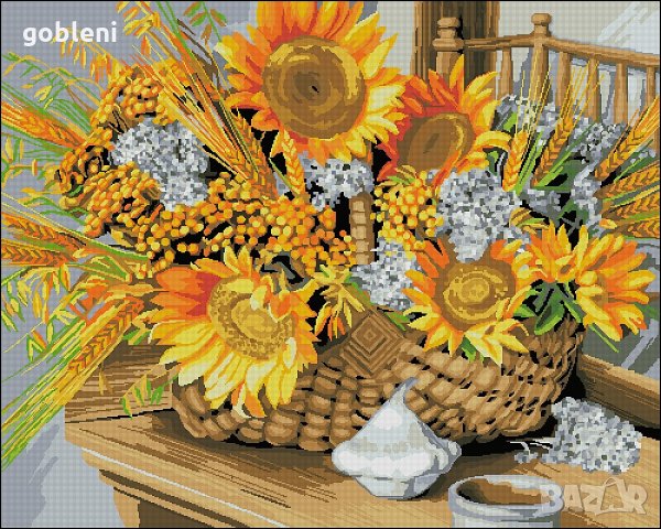 гоблен "БЪЛГАРСКО ЛЯТО" серия "БЪЛГАРИЯ" Д 46- размери 55*45 см,; 30 цвята; 78 лв., снимка 2 - Гоблени - 30939037
