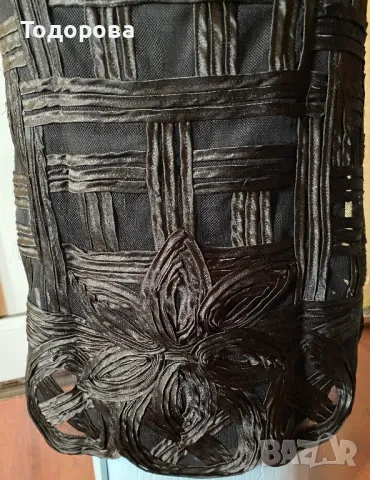 Официална черна рокля с подвижна подплата , снимка 5 - Рокли - 50176187