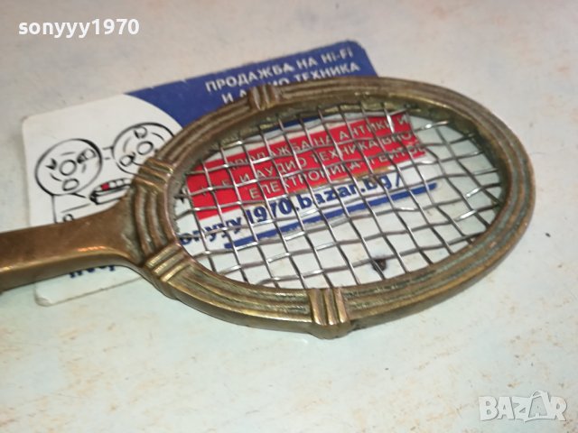 ТЕНИС РАКЕТА-МЕД/МЕСИНГ ОТ ФРАНЦИЯ 2502241715, снимка 16 - Антикварни и старинни предмети - 44462267