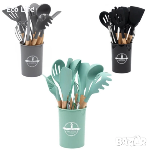 Комплект прибори за готвене, снимка 2 - Прибори за хранене, готвене и сервиране - 52504450