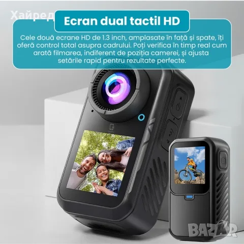 AIKER Action Camera 4K – Екшън камера с Wi-Fi, стабилизация и много аксесоари, снимка 3 - Камери - 56011090
