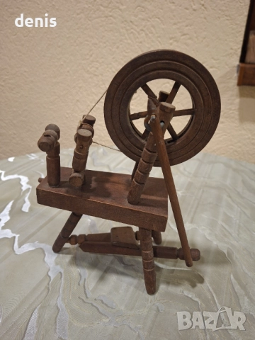 Дървен стар сувенир чекрък, снимка 5 - Колекции - 52741206