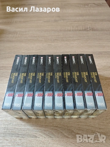 Видео касети EMTEC VHS BROADCAST MASTER E-180 професионален клас чисто нови , снимка 2 - Плейъри, домашно кино, прожектори - 54213609