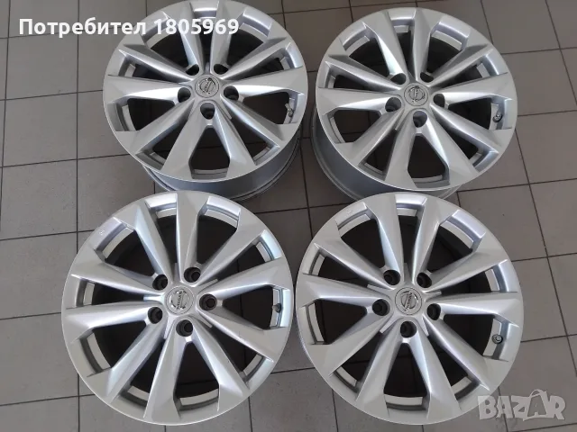 4бр. ал. джанти Nissan (оригинални) 5x114,3 , 7x 17 , ET40, снимка 5 - Гуми и джанти - 55796577