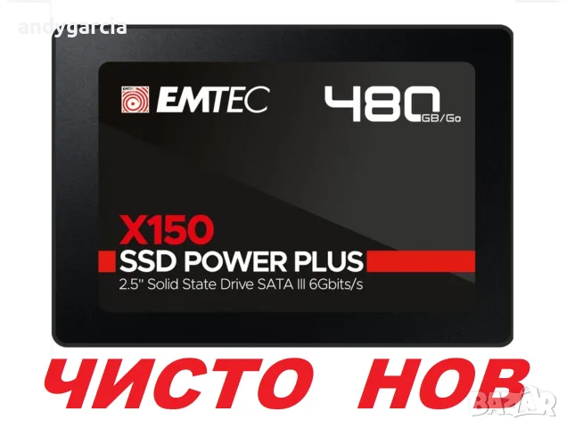 480GB SSD EMTEC X150 чисто нов диск четене до 520 MB/s запис до 500 MB/s лаптоп disk laptop pc насто