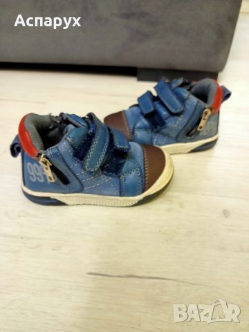 Затворени есенни детски обувки естествена кожа с цип и лепки 21 номер, снимка 2 - Детски обувки - 42766068