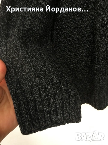 Вълнен пуловер Lacoste тъмносиво , Л, снимка 5 - Пуловери - 53064365