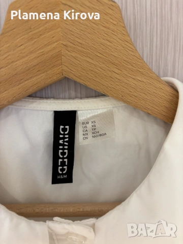 Риза H&M с декоративна яка | Размер S, снимка 3 - Ризи - 54348409