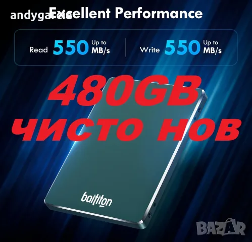 BAITITON 480GB SSD 2.5 inch SATA 3 Solid State Drive Read 550MB/S Write 550MB/S disk диск ЧИСТО НОВ