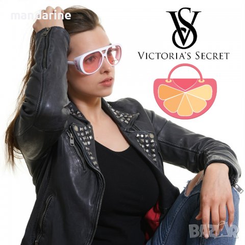 VICTORIA'S SECRET 🍊 Дамски слънчеви очила "WHITE & PINK" AVIATOR нови с кутия